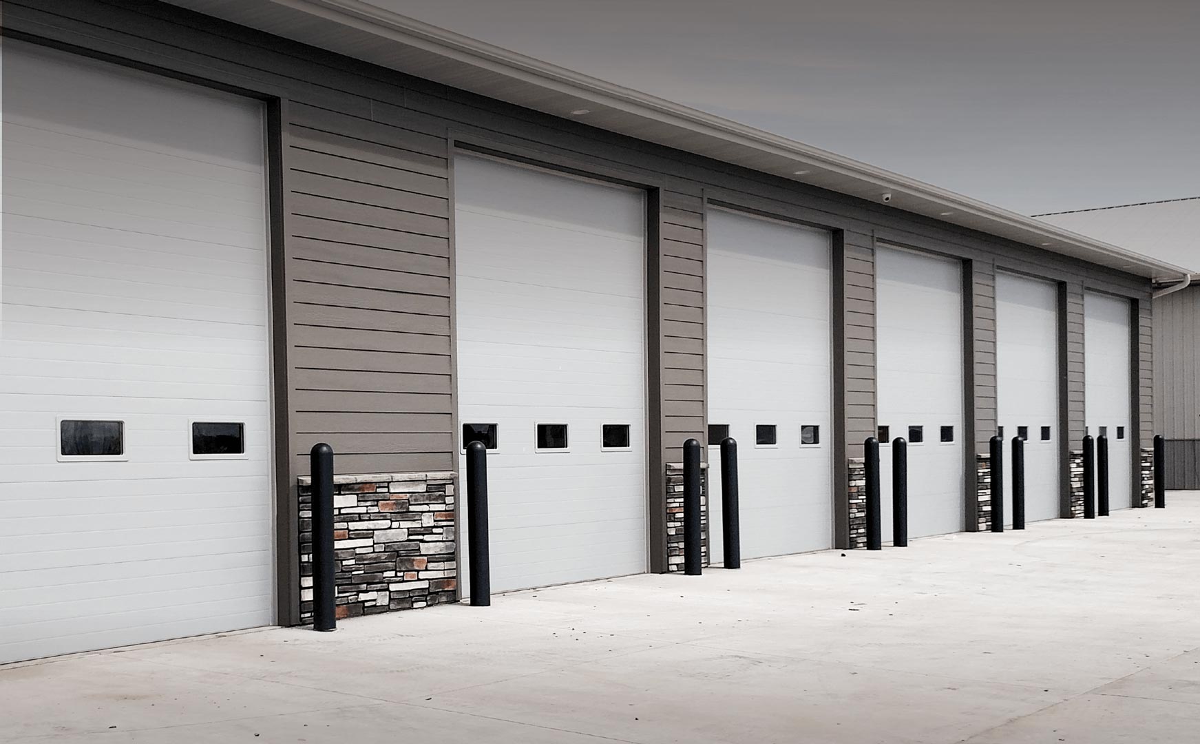 six bay garage doors